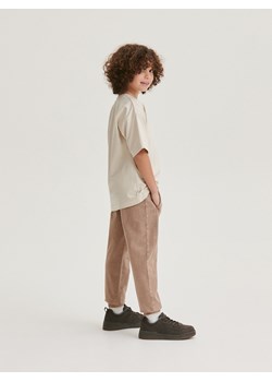 Reserved - Joggery z efektem sprania - beżowy ze sklepu Reserved w kategorii Spodnie chłopięce - zdjęcie 168266985
