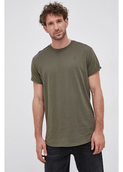 G-Star Raw t-shirt bawełniany D16396.B353 kolor zielony ze sklepu ANSWEAR.com w kategorii T-shirty męskie - zdjęcie 168267558