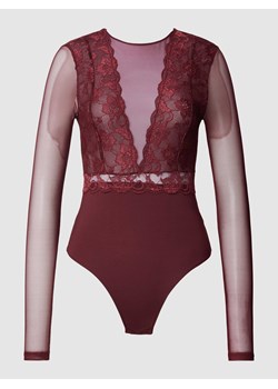 Body z obszyciem koronką model ‘Sicca’ ze sklepu Peek&Cloppenburg  w kategorii Body damskie - zdjęcie 168271607