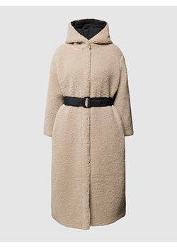 Płaszcz z futerka z kapturem model ‘HELI’ ze sklepu Peek&Cloppenburg  w kategorii Kurtki damskie - zdjęcie 168272259