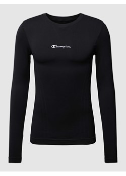 Bluzka z długim rękawem i tkanym napisem z logo ze sklepu Peek&Cloppenburg  w kategorii T-shirty męskie - zdjęcie 168275145