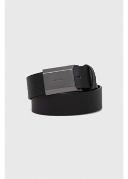 Calvin Klein pasek skórzany męski kolor czarny ze sklepu ANSWEAR.com w kategorii Paski męskie - zdjęcie 168278096