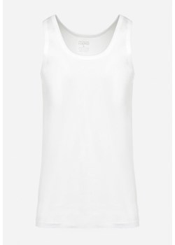 Biała Klasyczna Koszulka Bez Rękawów Tank Top Clecotia ze sklepu Born2be Odzież w kategorii Podkoszulki męskie - zdjęcie 168279216