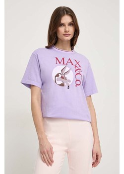 MAX&amp;Co. t-shirt bawełniany x CHUFY damski kolor fioletowy ze sklepu ANSWEAR.com w kategorii Bluzki damskie - zdjęcie 168287185