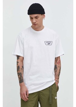 Vans t-shirt bawełniany męski kolor biały z nadrukiem ze sklepu ANSWEAR.com w kategorii T-shirty męskie - zdjęcie 168287245