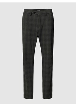 Spodnie materiałowe o kroju slim fit z wzorem w kratę glencheck model ‘MARCO KONNOR’ ze sklepu Peek&Cloppenburg  w kategorii Spodnie męskie - zdjęcie 168287536