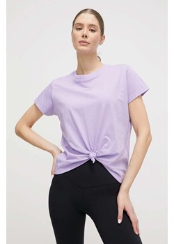 Dkny t-shirt bawełniany damski kolor fioletowy DP3T8521 ze sklepu ANSWEAR.com w kategorii Bluzki damskie - zdjęcie 168291089