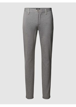 Spodnie materiałowe o kroju tapered fit z drobnym wzorem na całej powierzchni model ‘Mark’ ze sklepu Peek&Cloppenburg  w kategorii Spodnie męskie - zdjęcie 168292966