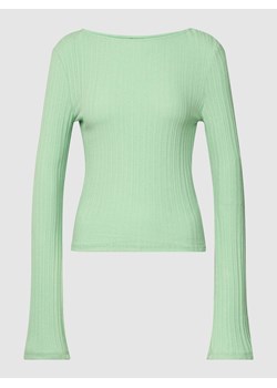 Bluzka z długim rękawem i efektem prążkowania model ‘ADELA’ ze sklepu Peek&Cloppenburg  w kategorii Bluzki damskie - zdjęcie 168293339