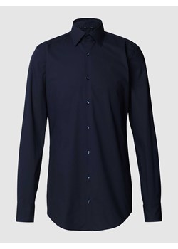 Koszula biznesowa o kroju slim fit z popeliny z bardzo długim rękawem ze sklepu Peek&Cloppenburg  w kategorii Koszule męskie - zdjęcie 168293617