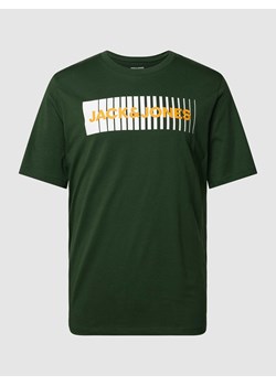 T-shirt z nadrukiem z logo model ‘CORP’ ze sklepu Peek&Cloppenburg  w kategorii T-shirty męskie - zdjęcie 168294306