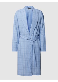 Szlafrok z czystej bawełny ze wzorem w kratę model ‘Ian Robe’ ze sklepu Peek&Cloppenburg  w kategorii Szlafroki męskie - zdjęcie 168294499