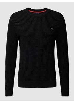 Sweter z dzianiny z fakturowanym wzorem ze sklepu Peek&Cloppenburg  w kategorii Swetry męskie - zdjęcie 168295326