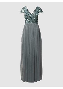 Długa sukienka wieczorowa z cekinowym obszyciem ze sklepu Peek&Cloppenburg  w kategorii Sukienki - zdjęcie 168297468