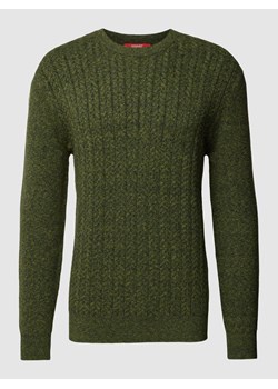 Sweter z dzianiny z prążkowanymi wykończeniami ze sklepu Peek&Cloppenburg  w kategorii Swetry męskie - zdjęcie 168298069