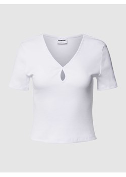 T-shirt krótki z wiązanym detalem ze sklepu Peek&Cloppenburg  w kategorii Bluzki damskie - zdjęcie 168298618