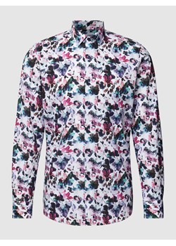 Koszula biznesowa o kroju body fit z kwiatowym wzorem na całej powierzchni ze sklepu Peek&Cloppenburg  w kategorii Koszule męskie - zdjęcie 168299045