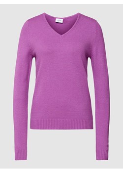 Sweter z dzianiny z prążkowanymi wykończeniami model ‘VIRIL’ ze sklepu Peek&Cloppenburg  w kategorii Swetry damskie - zdjęcie 168299455