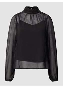 Bluzka z półprzezroczystego materiału ze stójką model ‘RHEA’ ze sklepu Peek&Cloppenburg  w kategorii Bluzki damskie - zdjęcie 168299898