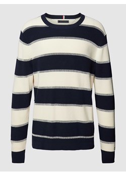 Sweter z dzianiny z blokowymi pasami ze sklepu Peek&Cloppenburg  w kategorii Swetry męskie - zdjęcie 168300018
