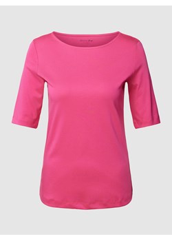T-shirt z bawełny z dekoltem w łódkę ze sklepu Peek&Cloppenburg  w kategorii Bluzki damskie - zdjęcie 168300239