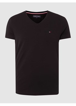 T-shirt o kroju Slim Fit z dekoltem w serek ze sklepu Peek&Cloppenburg  w kategorii T-shirty męskie - zdjęcie 168301016