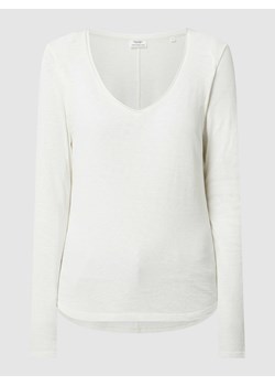 Bluzka z długim rękawem z bawełny ekologicznej ze sklepu Peek&Cloppenburg  w kategorii Bluzki damskie - zdjęcie 168301398