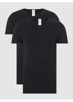 T-shirt z bawełny w zestawie 2 szt. ze sklepu Peek&Cloppenburg  w kategorii Podkoszulki męskie - zdjęcie 168302306