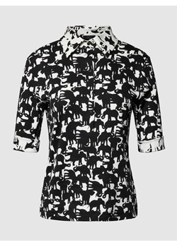 Koszulka polo we wzory na całej powierzchni ze sklepu Peek&Cloppenburg  w kategorii Bluzki damskie - zdjęcie 168302627