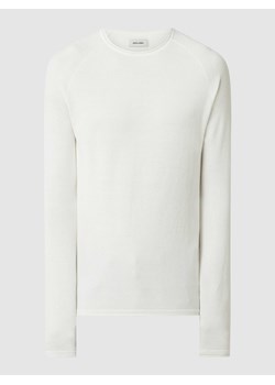 Sweter z dzianiny z naszywką z logo model ‘HILL’ ze sklepu Peek&Cloppenburg  w kategorii Swetry męskie - zdjęcie 168303055