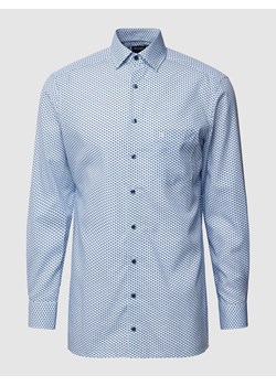 Koszula biznesowa o kroju modern fit ze wzorem na całej powierzchni model ‘Global’ ze sklepu Peek&Cloppenburg  w kategorii Koszule męskie - zdjęcie 168303176