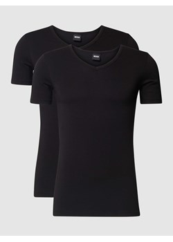 T-shirt z dekoltem w serek w zestawie 2 szt. model ‘Modern’ ze sklepu Peek&Cloppenburg  w kategorii Podkoszulki męskie - zdjęcie 168303446