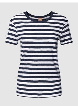 T-shirt z czystej bawełny z wzorem w paski model ‘Esla’ ze sklepu Peek&Cloppenburg  w kategorii Bluzki damskie - zdjęcie 168303766