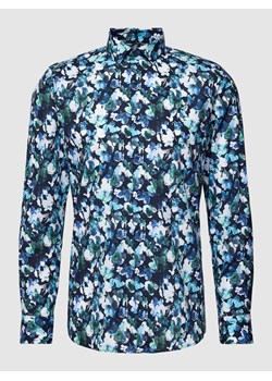Koszula biznesowa o kroju body fit z kwiatowym wzorem na całej powierzchni ze sklepu Peek&Cloppenburg  w kategorii Koszule męskie - zdjęcie 168303776