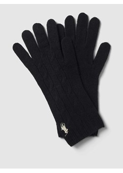 Rękawiczki z detalem z logo ze sklepu Peek&Cloppenburg  w kategorii Rękawiczki damskie - zdjęcie 168304158
