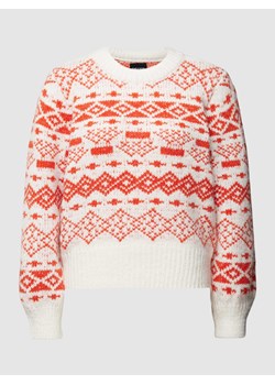 Sweter z dzianiny ze wzorem na całej powierzchni ‘JIANNA’ ze sklepu Peek&Cloppenburg  w kategorii Swetry damskie - zdjęcie 168306559