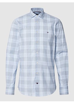 Koszula biznesowa o kroju stretch slim fit z bawełny ze wzorem w kratę glencheck ze sklepu Peek&Cloppenburg  w kategorii Koszule męskie - zdjęcie 168309006