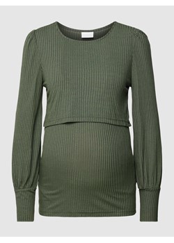 Bluzka ciążowa z długim rękawem i okrągłym dekoltem model ‘MLALANA’ ze sklepu Peek&Cloppenburg  w kategorii Bluzki ciążowe - zdjęcie 168309186