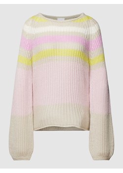 Sweter z dzianiny z blokowymi pasami ze sklepu Peek&Cloppenburg  w kategorii Swetry damskie - zdjęcie 168309715