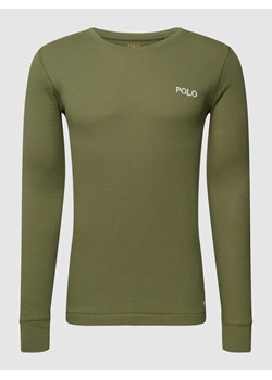 Bluzka z długim rękawem i wyhaftowanym logo model ‘Cuffed’ ze sklepu Peek&Cloppenburg  w kategorii T-shirty męskie - zdjęcie 168309835