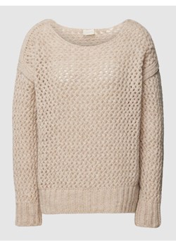 Sweter z dzianiny z okrągłym dekoltem ze sklepu Peek&Cloppenburg  w kategorii Swetry damskie - zdjęcie 168312748