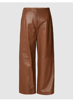 Spodnie skórzane z wpuszczanymi kieszeniami model ‘FIORITO’ ze sklepu Peek&Cloppenburg  w kategorii Spodnie damskie - zdjęcie 168313079