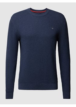 Sweter z dzianiny z fakturowanym wzorem ze sklepu Peek&Cloppenburg  w kategorii Swetry męskie - zdjęcie 168313476