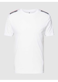 T-shirt z prążkowanym okrągłym dekoltem ze sklepu Peek&Cloppenburg  w kategorii T-shirty męskie - zdjęcie 168313656