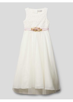 Sukienka z obszyciem koronką i kwiatową aplikacją ze sklepu Peek&Cloppenburg  w kategorii Sukienki dziewczęce - zdjęcie 168315247
