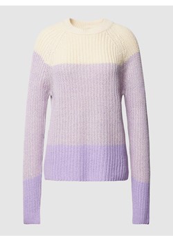 Sweter z dzianiny ze wzorem w blokowe pasy model ‘Remone’ ze sklepu Peek&Cloppenburg  w kategorii Swetry damskie - zdjęcie 168315915