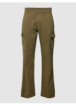 Spodnie cargo o kroju straight leg fit w jednolitym kolorze ze sklepu Peek&Cloppenburg  w kategorii Spodnie męskie - zdjęcie 168316189