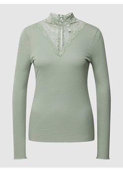 Bluzka z długim rękawem z falistym dołem model ‘LUXI’ ze sklepu Peek&Cloppenburg  w kategorii Bluzki damskie - zdjęcie 168316265