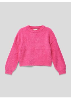 Sweter z dzianiny z okrągłym dekoltem ze sklepu Peek&Cloppenburg  w kategorii Swetry dziewczęce - zdjęcie 168316565