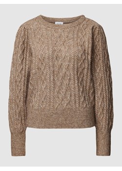 Sweter z dzianiny ze ściegiem warkoczowym model ‘SOLANGE’ ze sklepu Peek&Cloppenburg  w kategorii Swetry damskie - zdjęcie 168316655